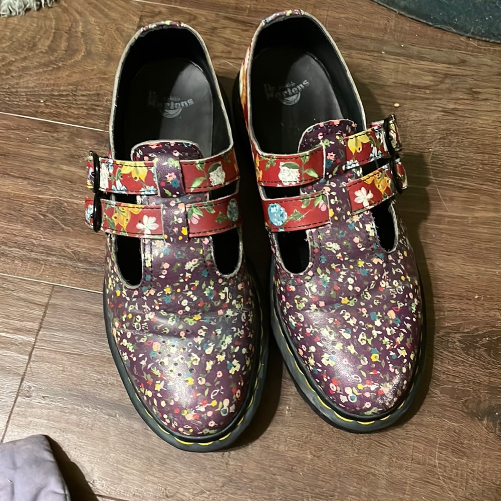 Floral doc marten mary janes